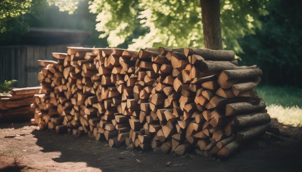 properly storing firewood outdoors