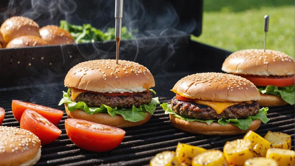check burger doneness temp