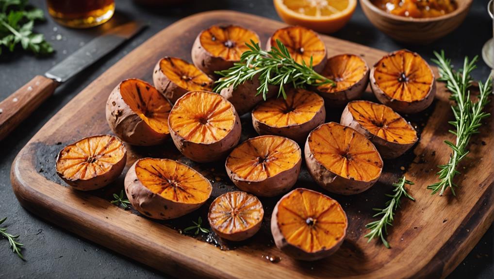 flavorful smoked sweet potatoes